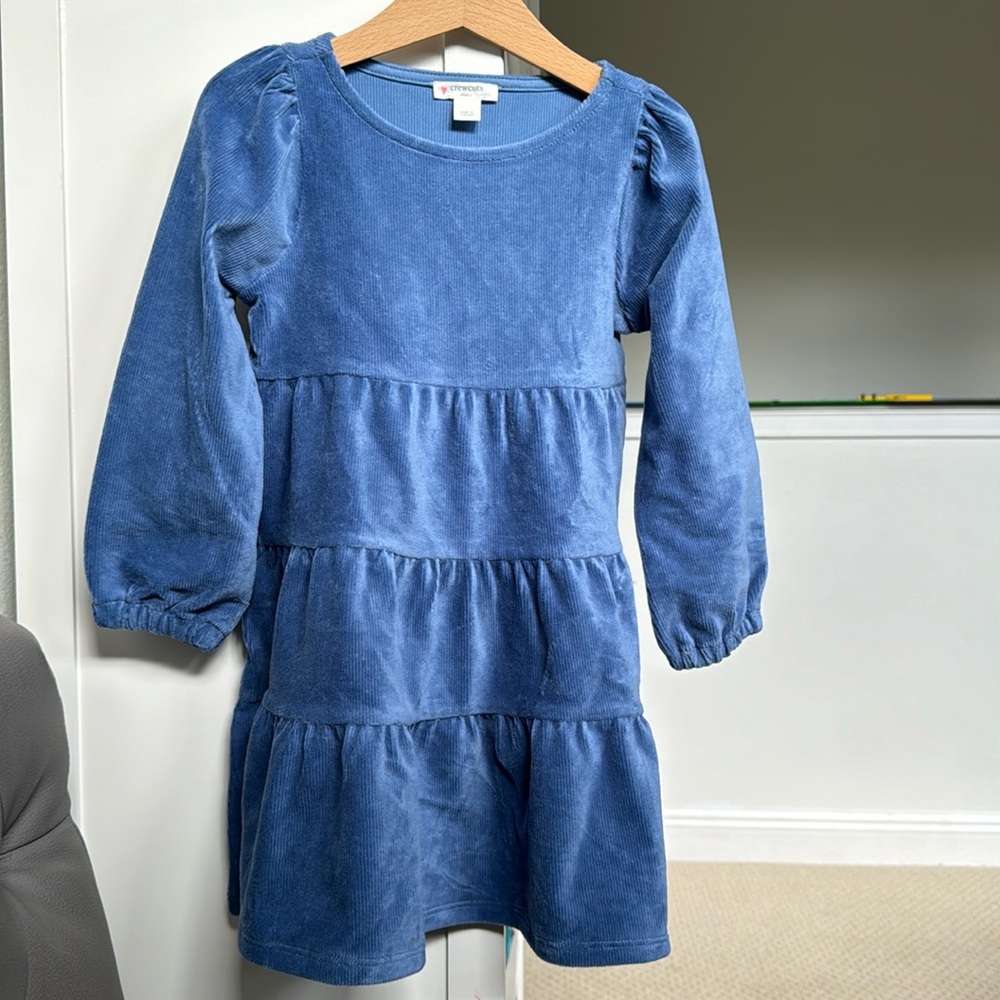 Crewcuts corduroy blue dress